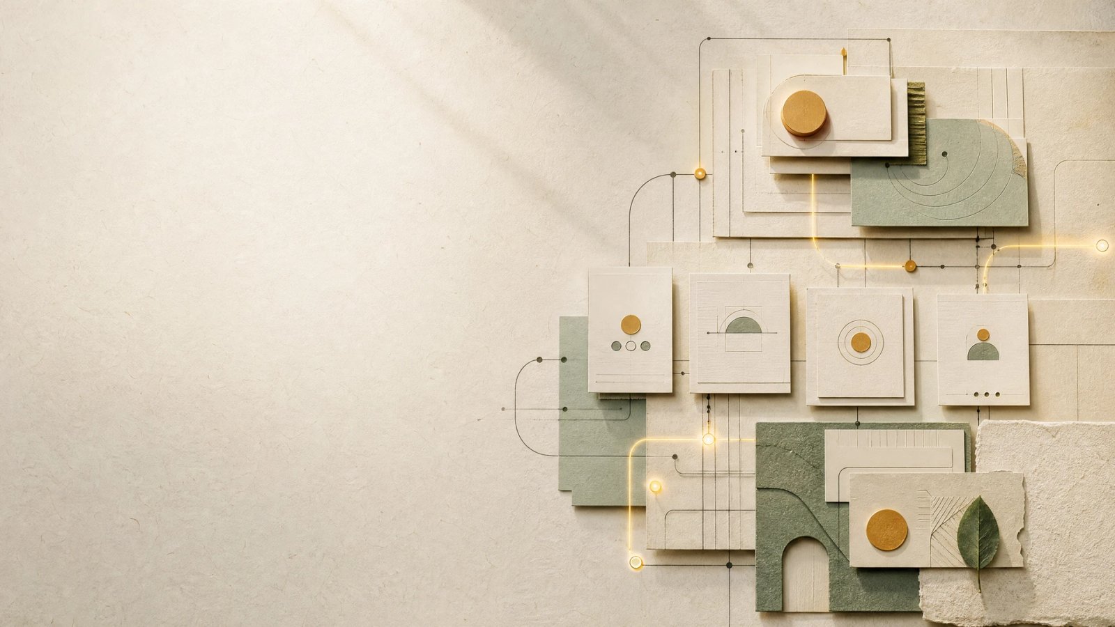 Layered paper operating system with connected signals for visibility, lead generation, follow-up, and sales conversations